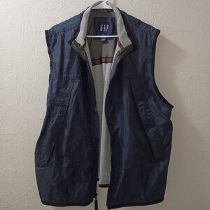 GAP Blue Gilet With Zipped Pockets Men (XL)